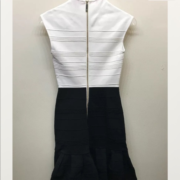 COPY Ted Baker Women’s Demore Flared Skirt Stretch Band Dress Black White Size 0 - Picture 8 of 14